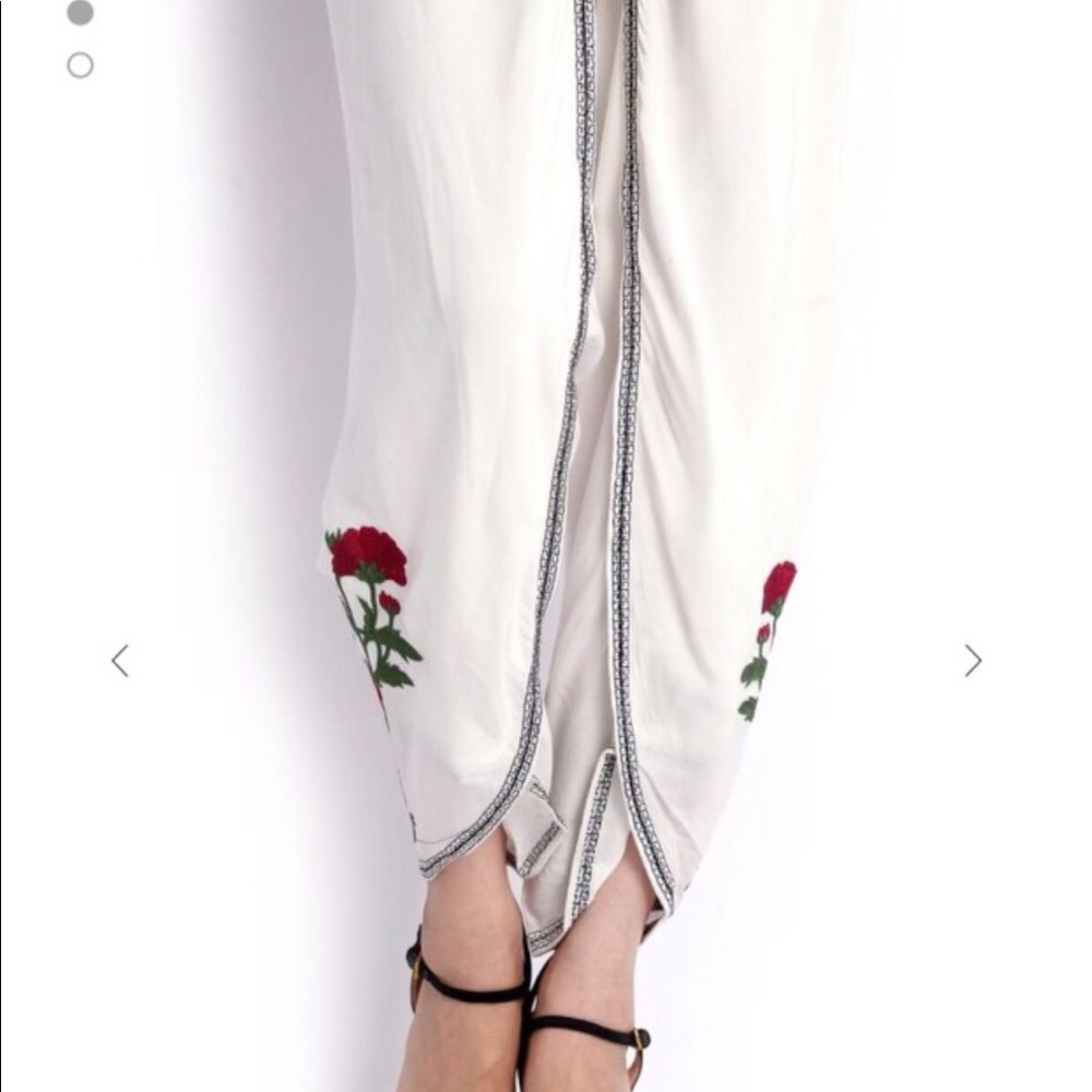 Sana Safinaz White Tulip Shalwar - Size Small
